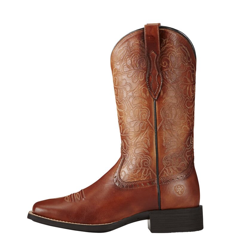 Ariat Western: Round Up Remuda Botas Western Mujer - Beige (CXIKQ4806)